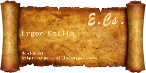 Erger Csilla névjegykártya