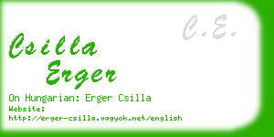 csilla erger business card